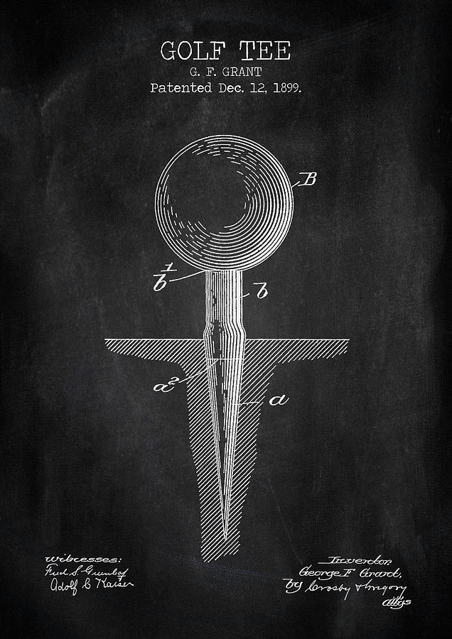 GOLF TEE chalkboard Digital Art by Dennson Creative - Fine Art America