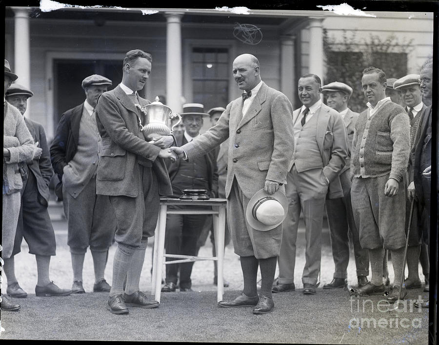 Golf Trophy Presentation Of Champion Cup Photograph by Bettmann