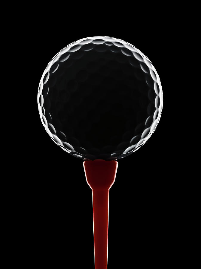 Golfball On Golf Tee Photograph by Pier