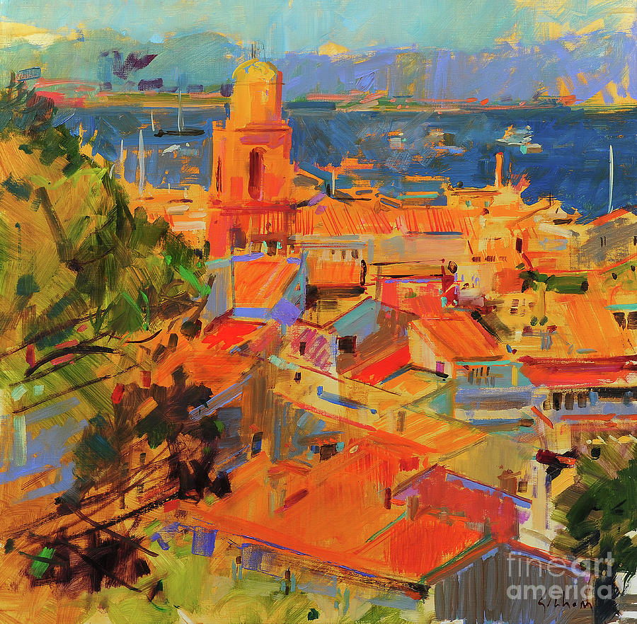 Golfe de Saint-Tropez Painting by Peter Graham
