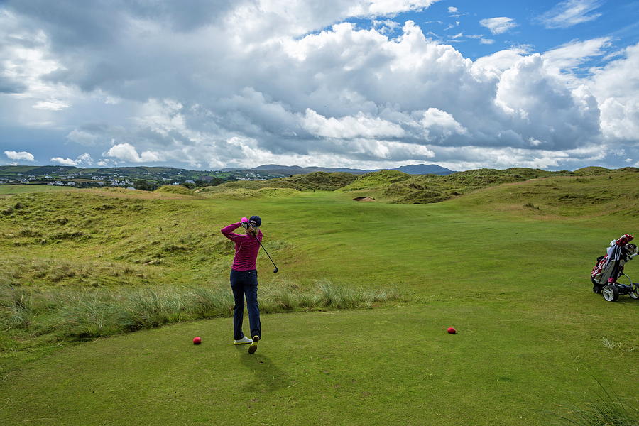 Golfer, County Donegal, Ireland Digital Art by Hans Peter Huber