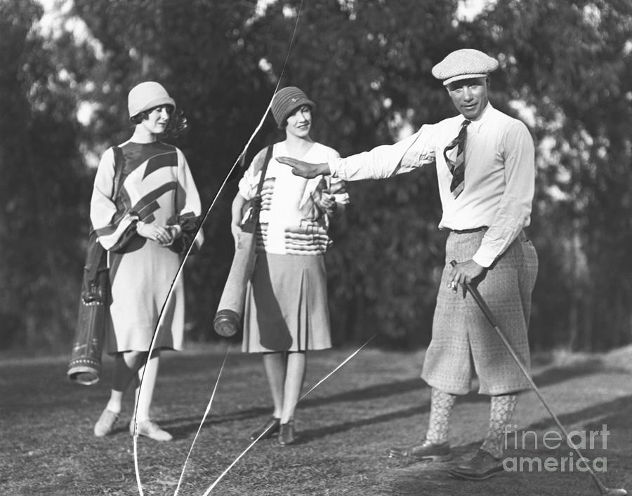 Golfer Will Armour With Female Caddies Photograph by Bettmann