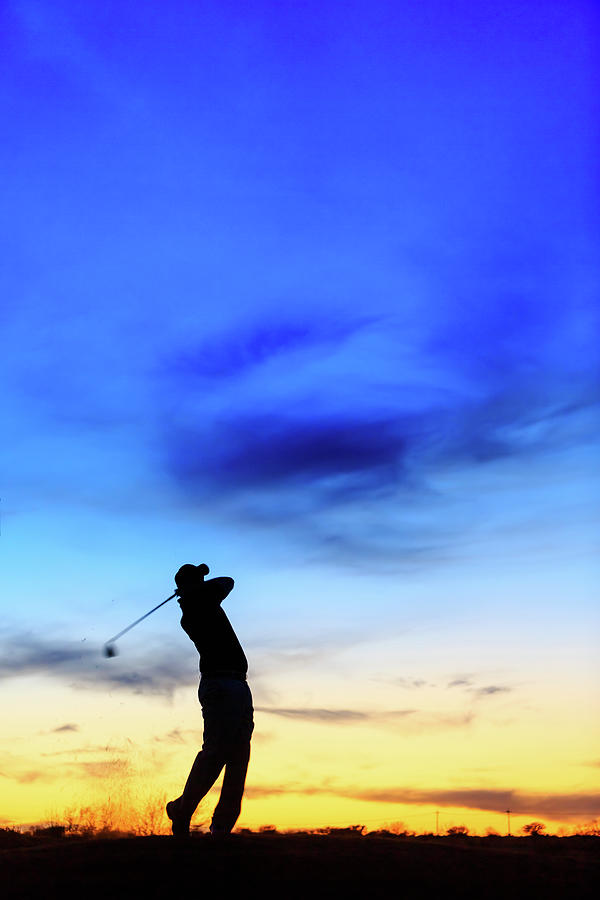 Golfing Under The Sunset Photograph by Wild Horse Photography