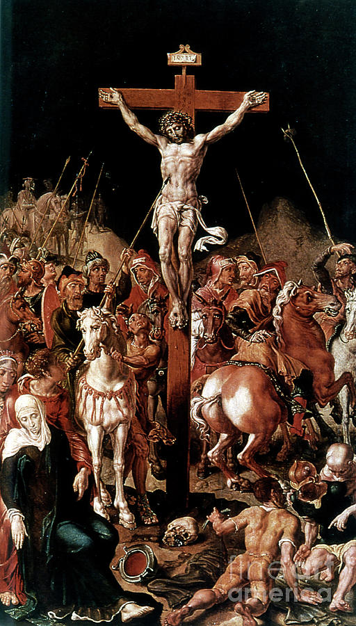Golgotha Calvary, 16th Century. Artist Drawing by Print Collector