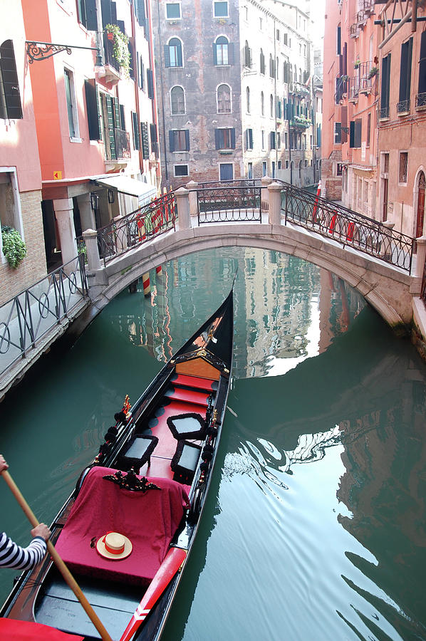 Gondola On Small Canal In Venice Photograph by Sbossert