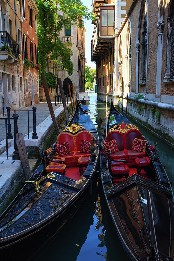 Gondolas In Venice Photograph by Kelly Cheng Travel Photography