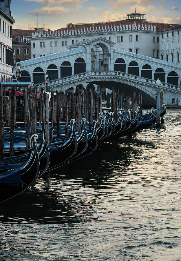 Gondolas of Venice Photograph by Jaroslaw Blaminsky