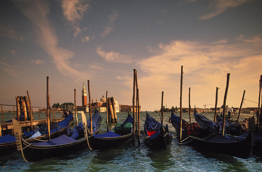 Gondolas, Venice, Italy Photograph by Buena Vista Images
