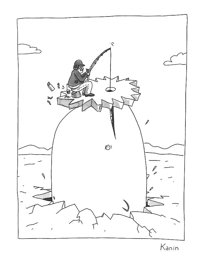 Gone Fishing Drawing by Zachary Kanin
