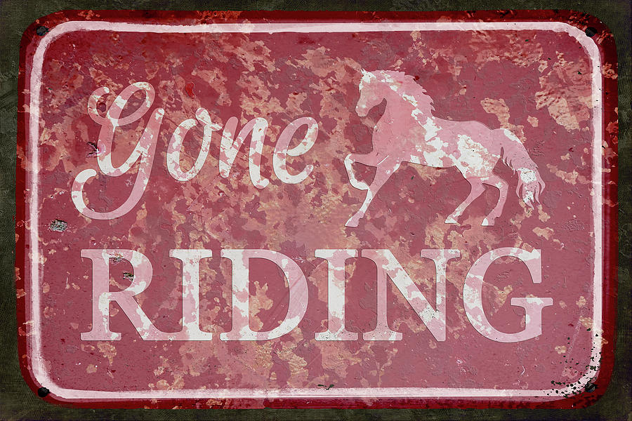 Typography Photograph - Gone Horse Riding by Cora Niele
