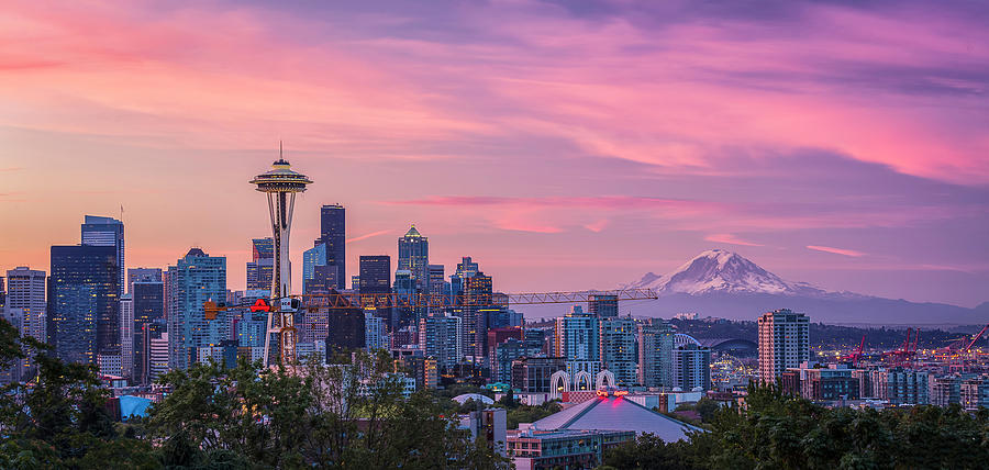 Seattle Photograph - Good Morning, Seattle! by Michael Zheng
