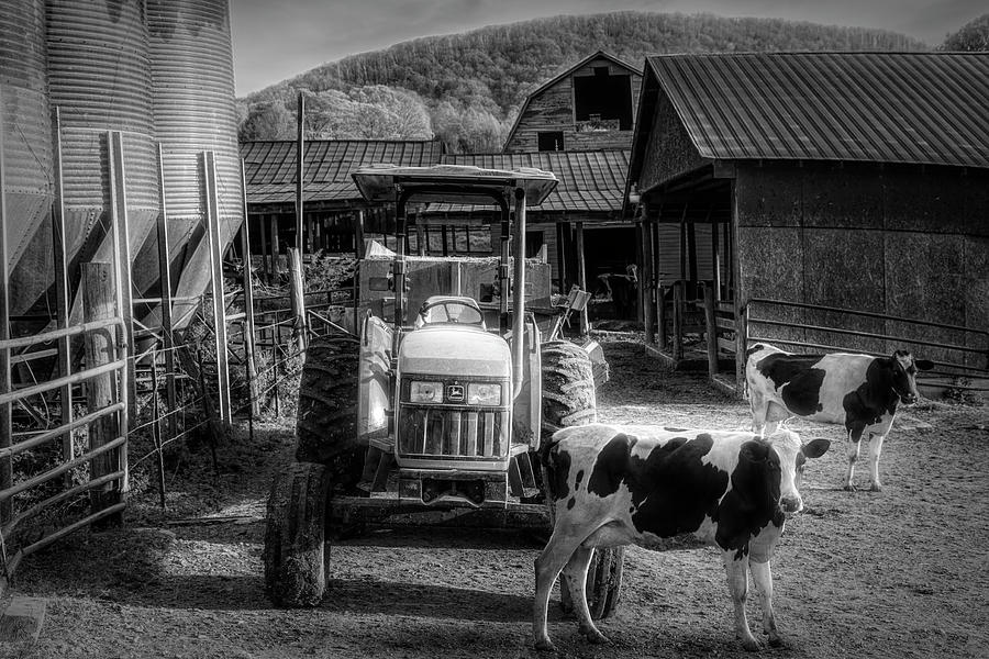 Barn Photograph - Good Morning Sunshine in Black and White by Debra and Dave Vanderlaan