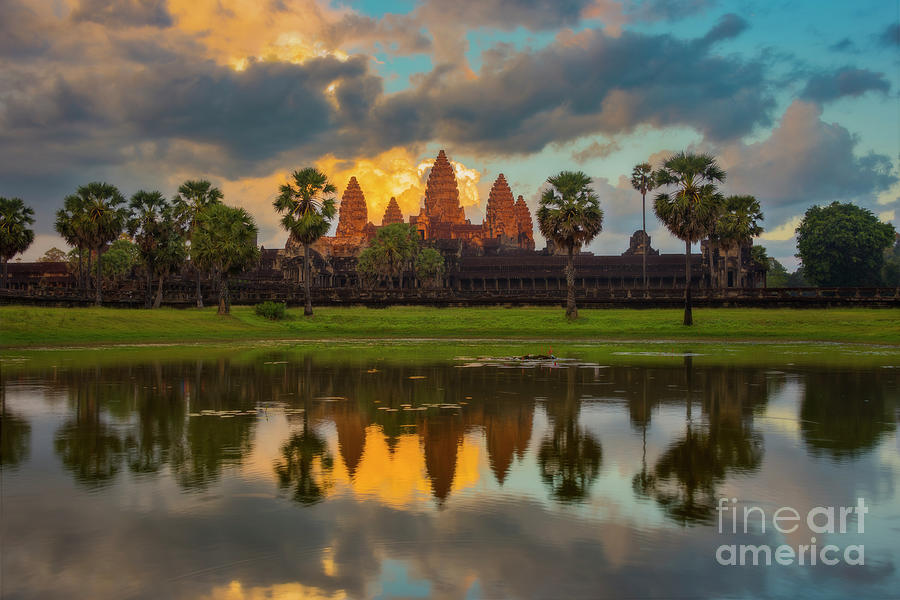 Indiana Jones Photograph - Good Night Angkor Wat by Peng Shi