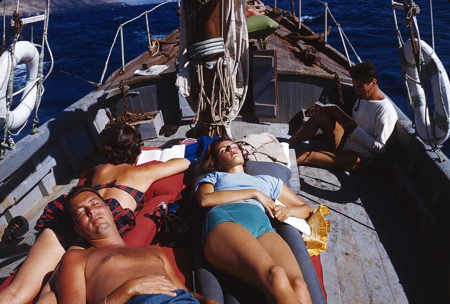 Good Time Sailors Photograph by Slim Aarons