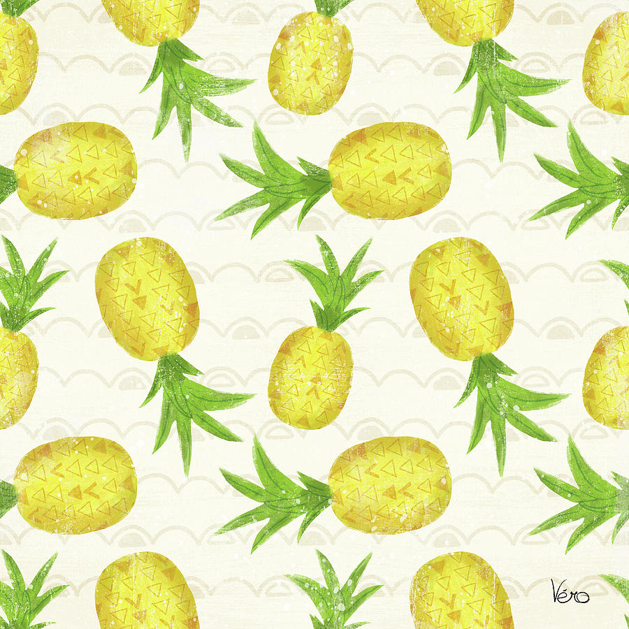 Fruit Painting - Good Vibes Pattern Viia by Veronique Charron
