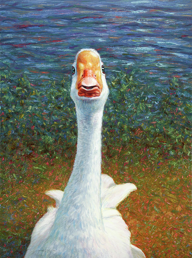 Goose Mixed Media - Goose by James W. Johnson