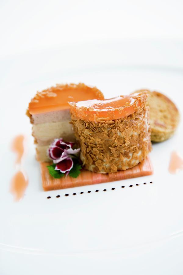 Goose Liver Terrine With Pickled Rhubarb And Brioche Photograph by Michael Wissing