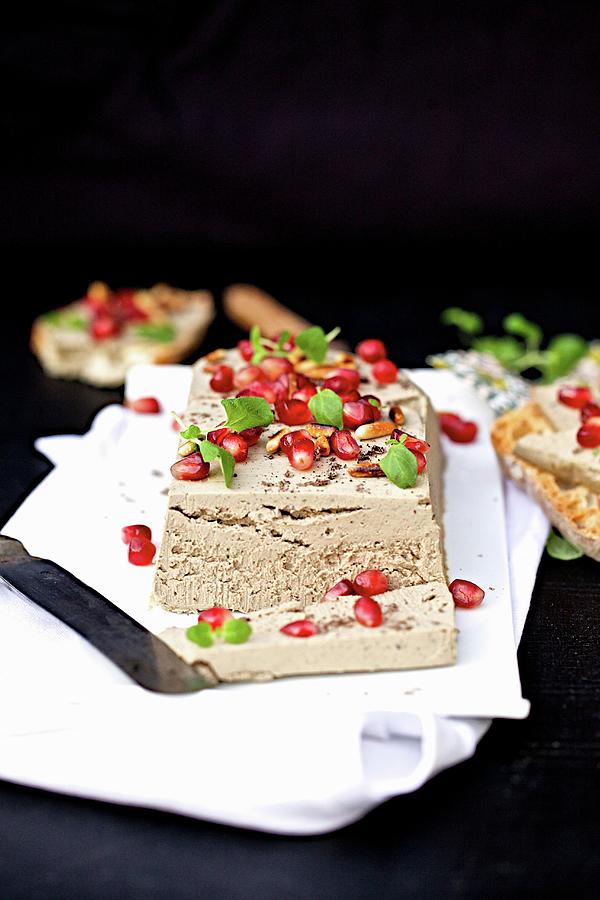 Goose Liver Terrine With Pomegranate Seeds Photograph by Sophia Schillik