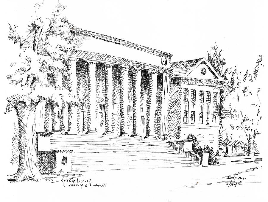 library building drawing