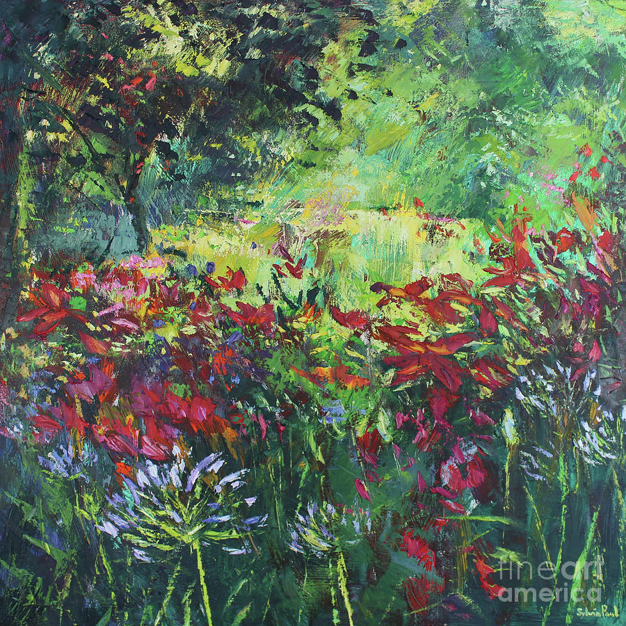 Gorgeous Summer Garden Painting by Sylvia Paul