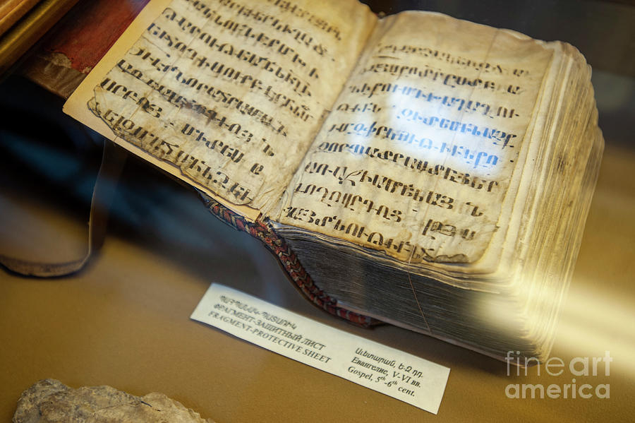 Gospel Of The 5th And 6th Century Ad Photograph by Marco Ansaloni ...