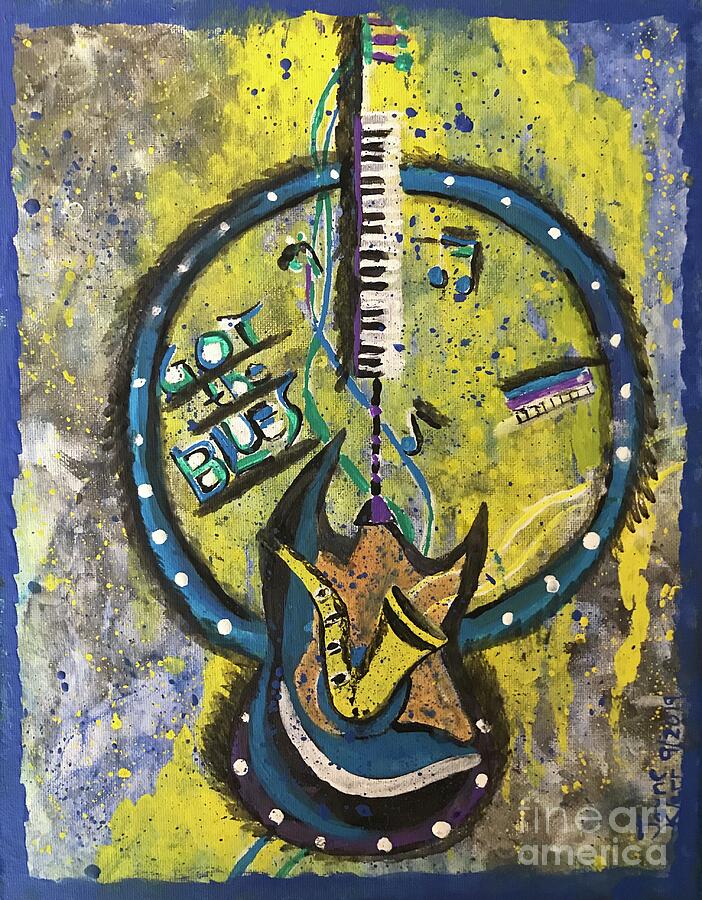 Got Blues Painting by Jayne Kerr