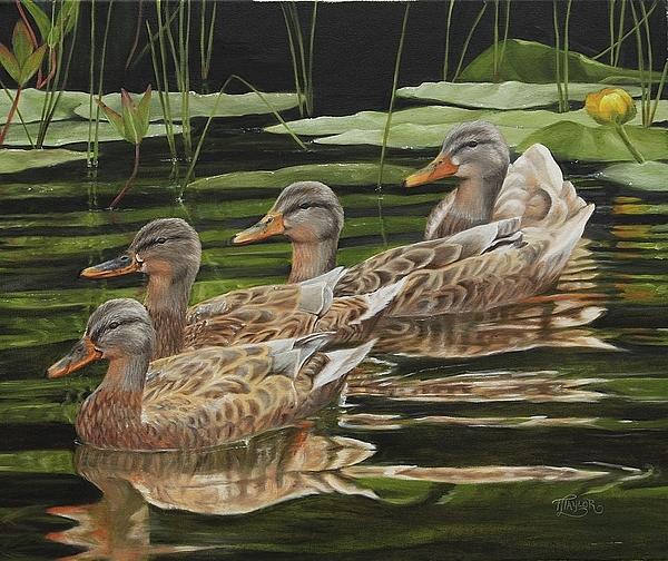 Got My Ducks In A Row Painting by Tammy Taylor