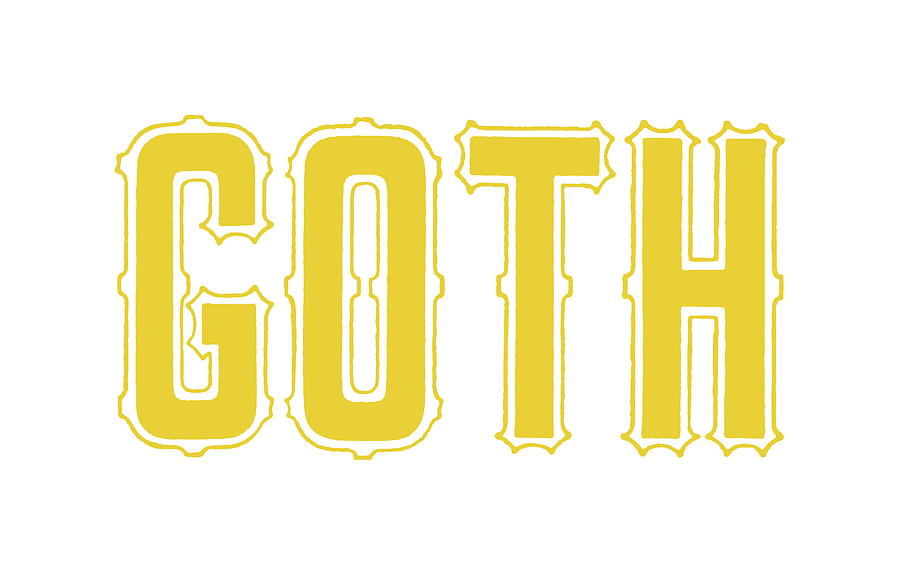 Typography Drawing - Goth by CSA Images