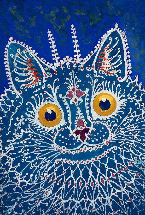 Gothic Cat Painting by Louis Wain