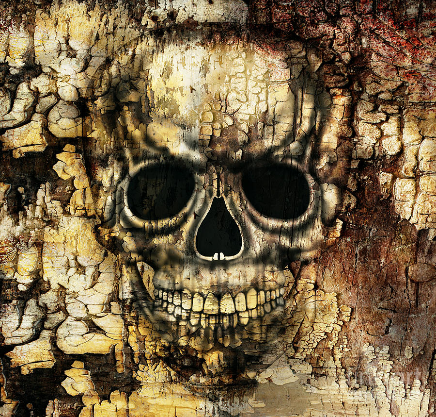 Strong Digital Art - Gothic Image Of A Human Skull by Valentina Photos Strong Digital Art - Gothic Image Of A Human Skull by Valentina Photos