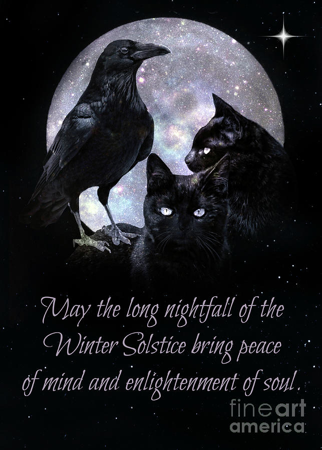 Gothic Pagan Wicca Winter Solstice Blessing Photograph by Stephanie