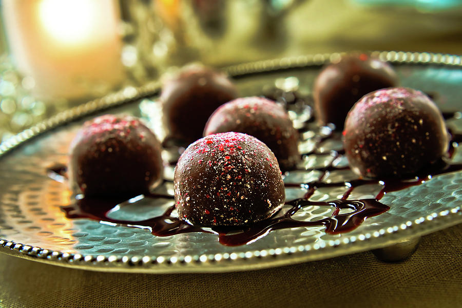 Gourmet Chocolate Peppermint Truffles Photograph by Steven Brisson Photography