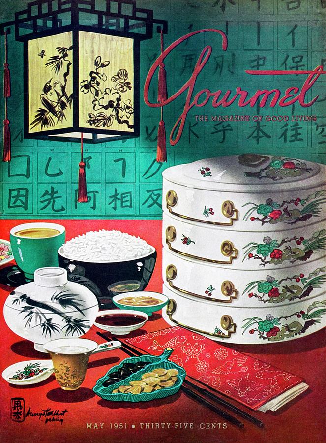 Gourmet Magazine Cover Of A Chinese Dinner Painting by Henry Stahlhut Gourmet Magazine Cover Of A Chinese Dinner Painting by Henry Stahlhut