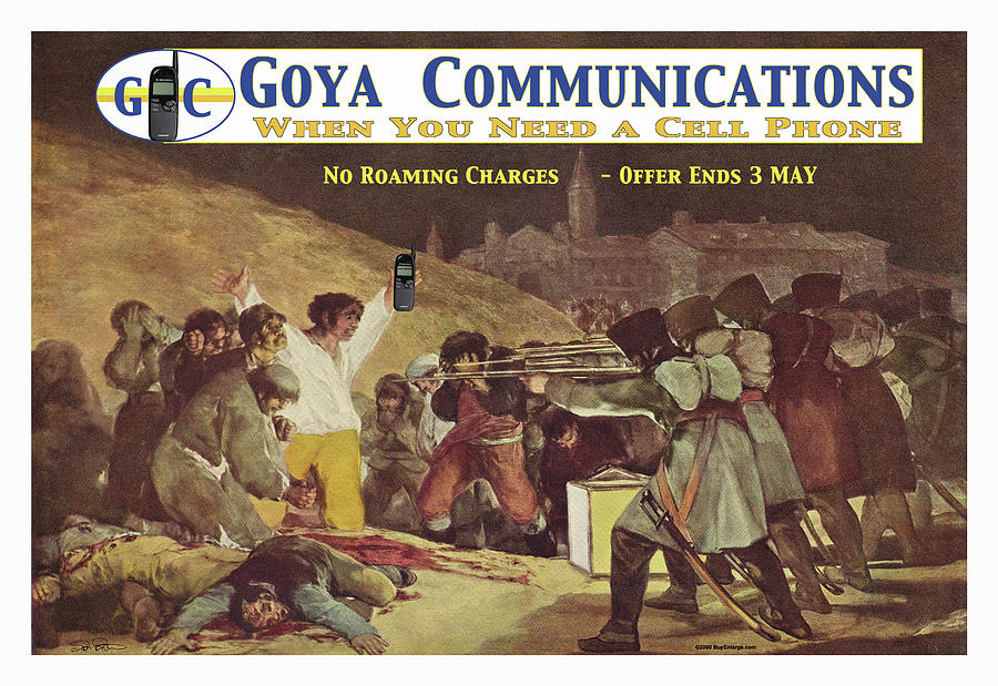Goya Communications: When You Need a Cell Phone Painting by Wilbur Pierce