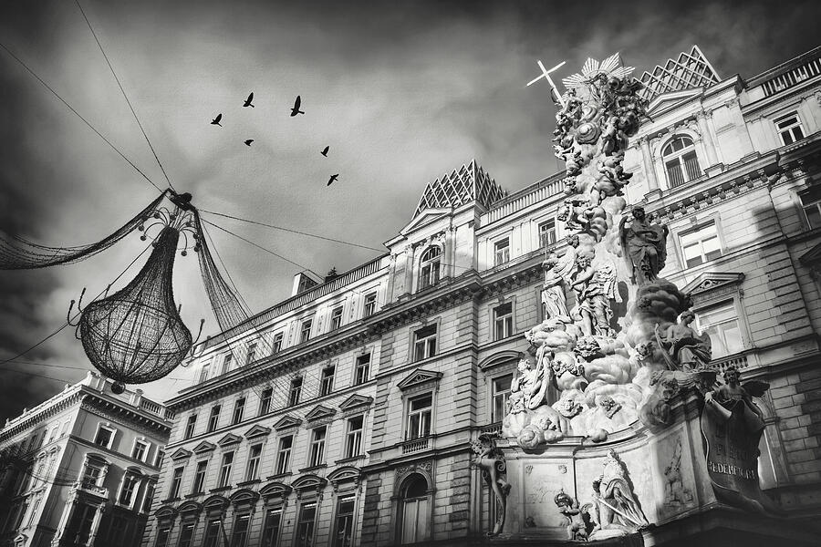 Graben Vienna Austria Black and White  Photograph by Carol Japp