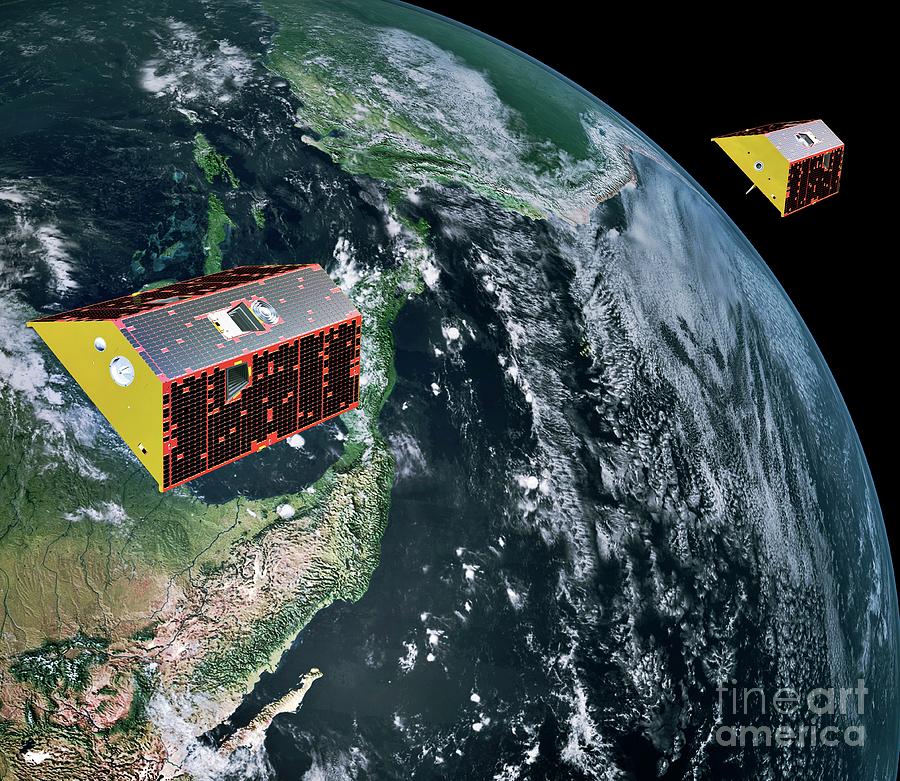 Grace-fo Geosciences Satellite Photograph by Science Photo Library Grace-fo Geosciences Satellite Photograph by Science Photo Library