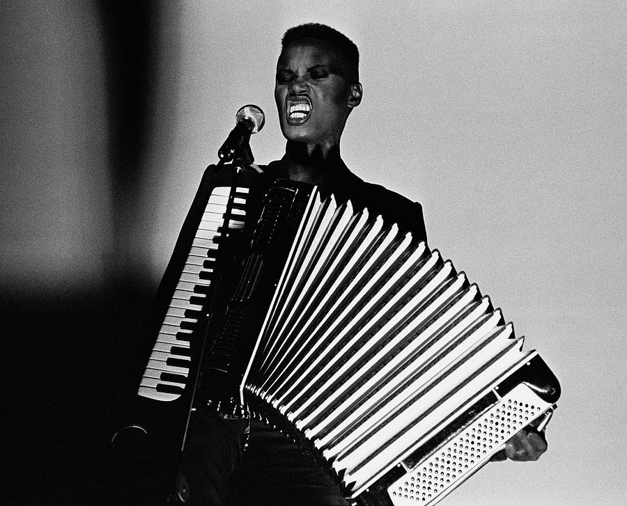 Grace Jones In Concert Photograph by George Rose