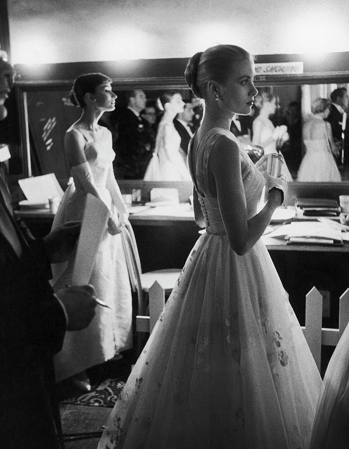 Grace Kelly and Audrey Hepburn Photograph by Allan Grant
