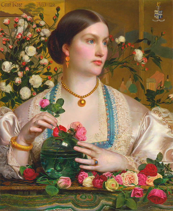 Grace Rose, Frederick Sandys Painting by Artokoloro