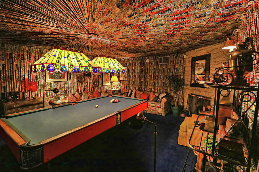 Graceland - Pool Room Photograph by Allen Beatty