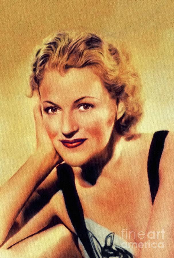 Gracie Fields, Vintage Entertainer Painting by Esoterica Art Agency