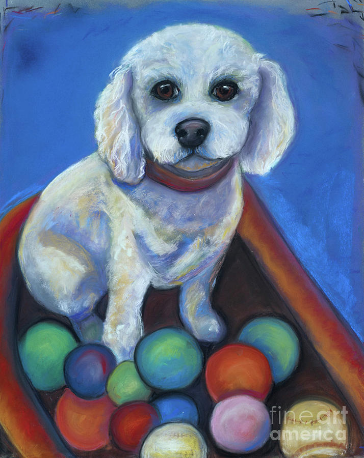 Pets Pastel - Gracies Got Balls by Ann Hoff Pets Pastel - Gracies Got Balls by Ann Hoff