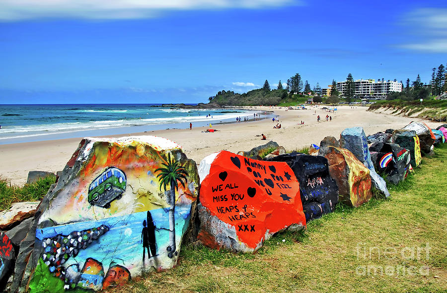 Graffiti At The Beach Photograph