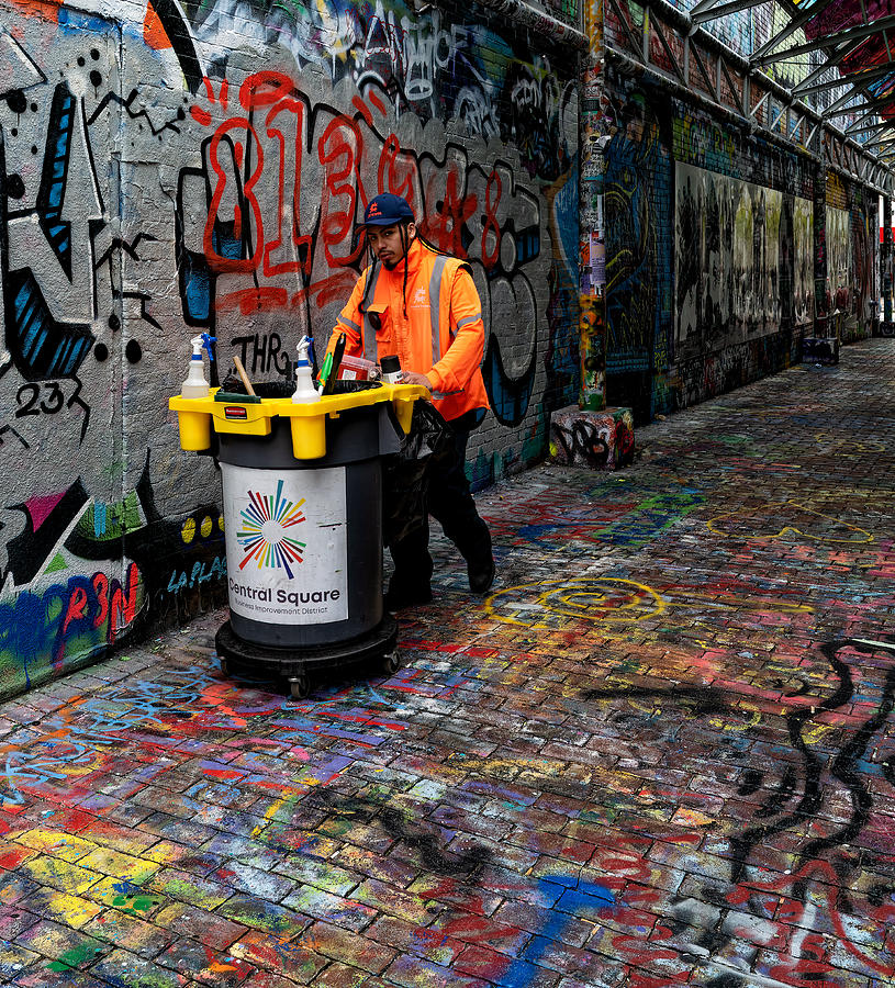 Graffiti Cleaner Photograph by John Hoey