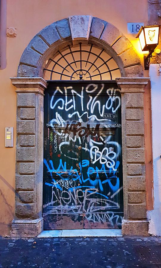 Graffiti Door Photograph by Andrea Whitaker