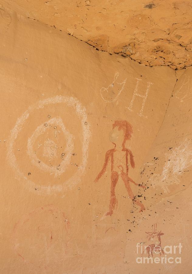 Graffiti On Ancient Pictographs Photograph by David Parker/science Photo Library