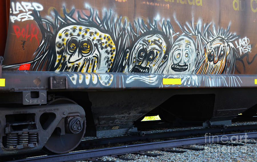 Graffiti On The Rails 2 Photograph by Bob Christopher
