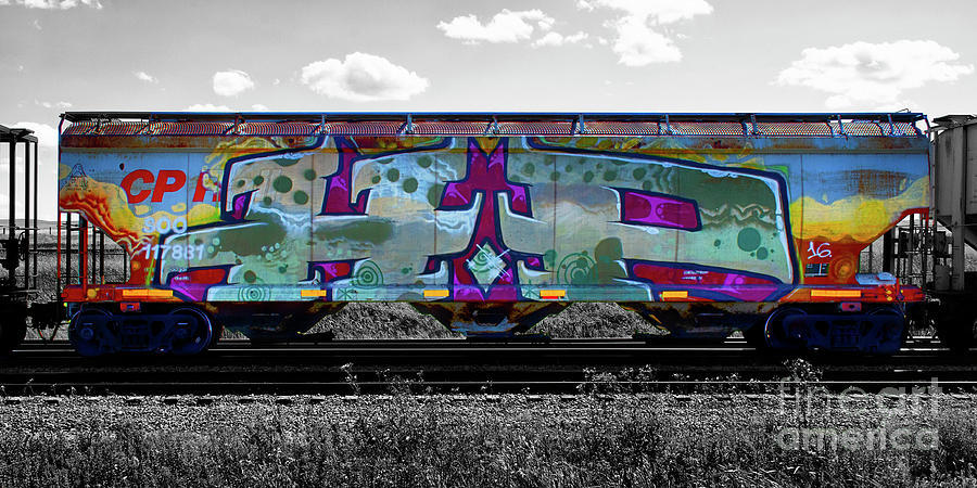 Graffiti On The Rails Photograph by Bob Christopher