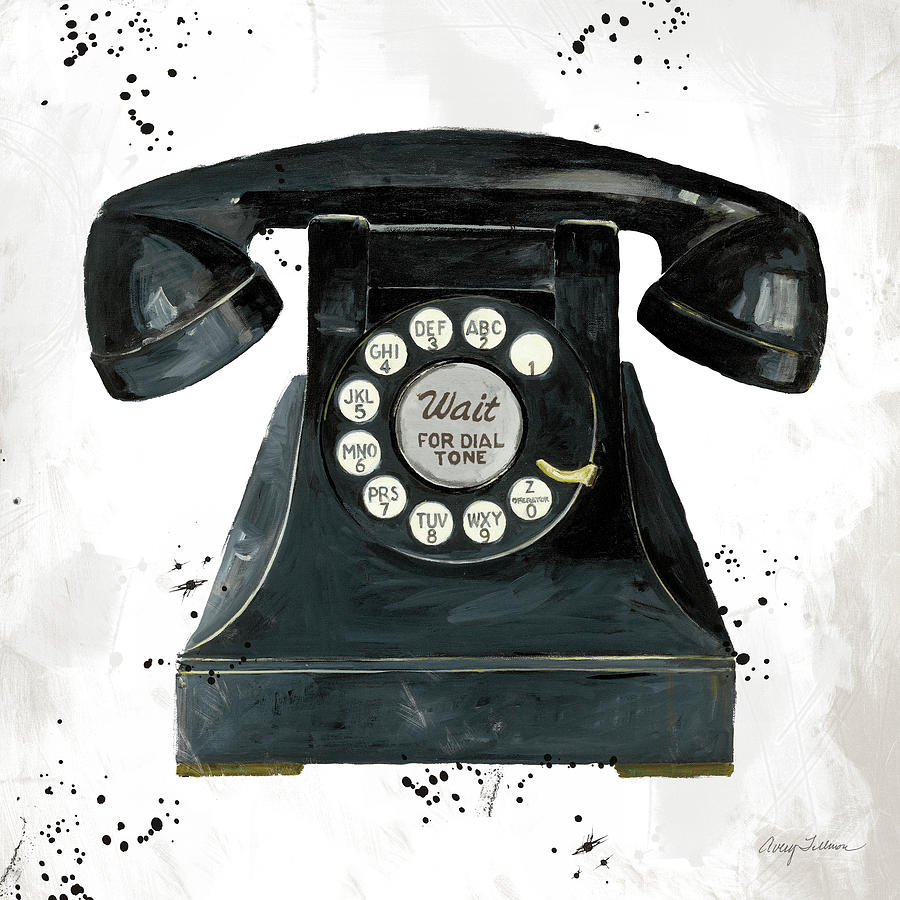 Vintage Mixed Media - Graffiti Telephone by Avery Tillmon