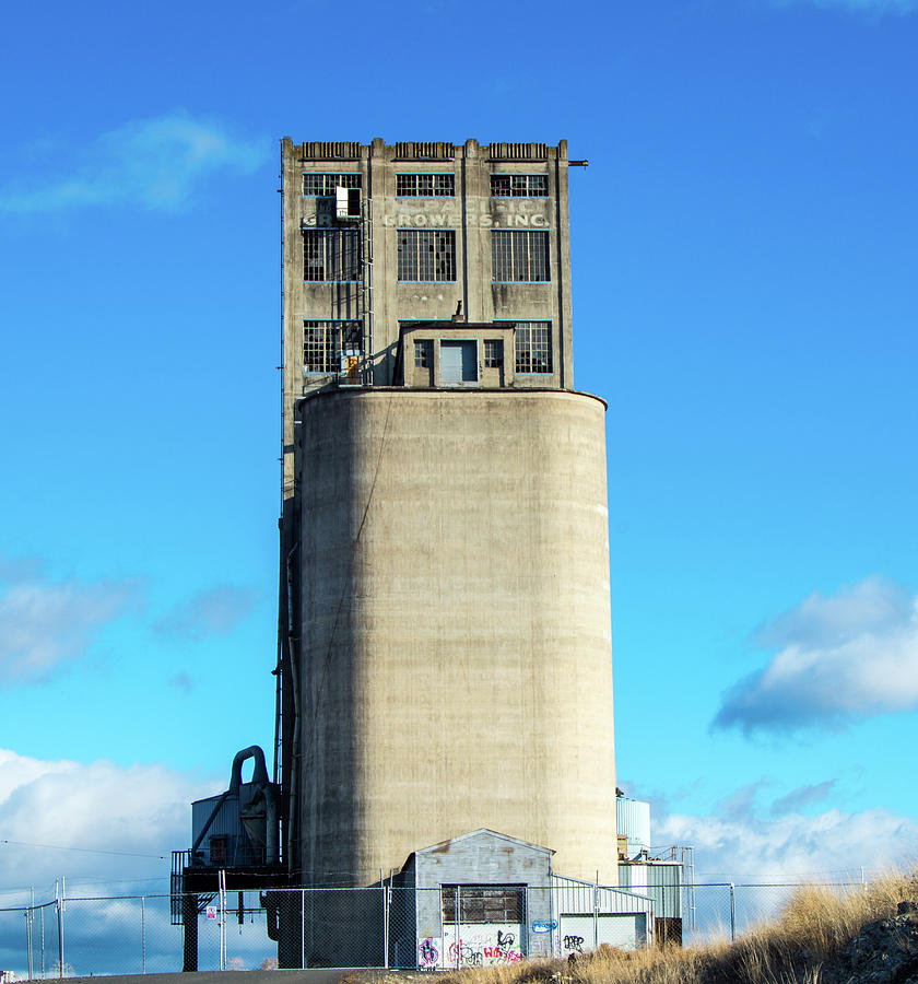 Grain elevators Photograph by Mike Wheeler
